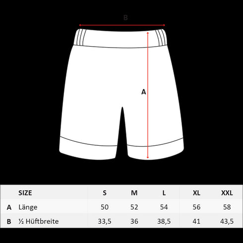 Größentabelle kurze Hose von Technostoff